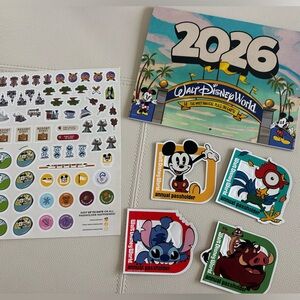 Disney Annual Passholder 2026 stickers, magnets, calendar